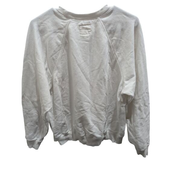 Women's American Eagle Outfitters Sweatshirt Size Medium Flocked Crew Neck EUC - Picture 4 of 7